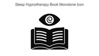 Sleep Hypnotherapy Book Monotone Icon In Powerpoint Pptx Png And Editable Eps Format
