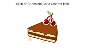 Slice Of Chocolate Cake Colored Icon In Powerpoint Pptx Png And Editable Eps Format