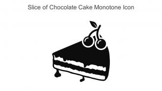 Slice Of Chocolate Cake Monotone Icon In Powerpoint Pptx Png And Editable Eps Format