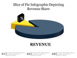 Slice of pie infographic depicting revenue share