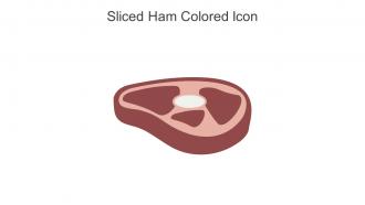 Sliced Ham Colored Icon In Powerpoint Pptx Png And Editable Eps Format