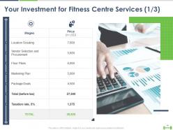 Fitness Center Opening Proposal Powerpoint Presentation Slides