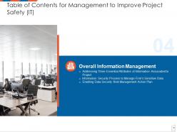 Management to improve project safety it powerpoint presentation slides