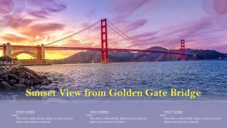 Sunset view from golden gate bridge