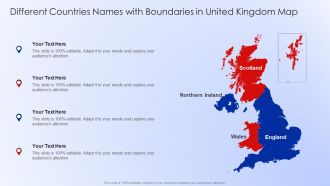 Different Countries Names With Boundaries In United Kingdom Map
