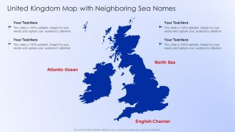 United Kingdom Map With Neighboring Sea Names