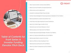 Front series a investor funding elevator pitch deck ppt template