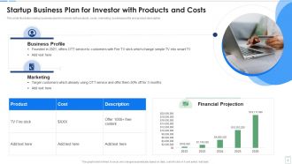 Business Plan Investor Powerpoint Ppt Template Bundles