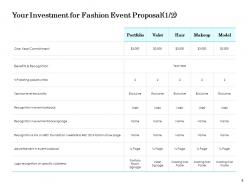 Fashion event proposal powerpoint presentation slides
