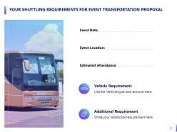 Event transportation proposal powerpoint presentation slides