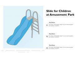 Slide For Children At Amusement Park