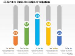 Sliders for business statistic formation flat powerpoint design