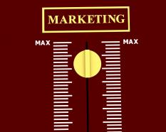 Sliding meter for marketing scale stock photo