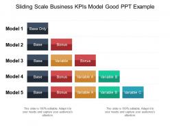 Sliding scale business kpis model good ppt example