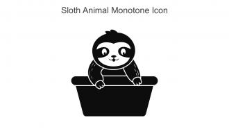 Sloth Animal Monotone Icon In Powerpoint Pptx Png And Editable Eps Format