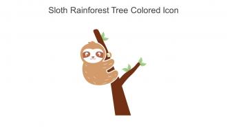 Sloth Rainforest Tree Colored Icon In Powerpoint Pptx Png And Editable Eps Format