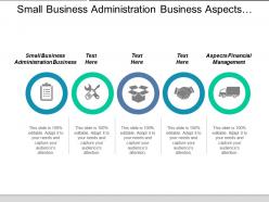 Small business administration business aspects financial management strategy information cpb