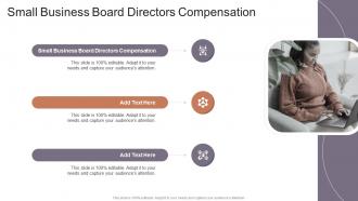 Small Business Board Directors Compensation In Powerpoint And Google Slides Cpb