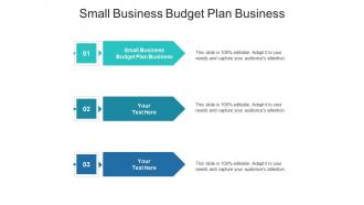 Small business budget plan business ppt powerpoint presentation gallery background image cpb