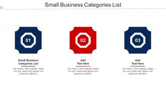 Small Business Categories List Ppt Powerpoint Presentation Layouts Format Ideas Cpb