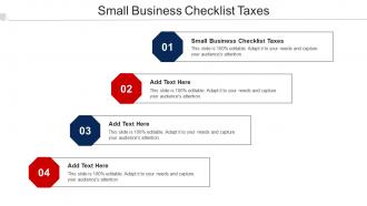 Small Business Checklist Taxes Ppt Powerpoint Presentation Professional Cpb