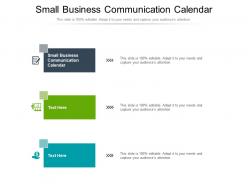 Small business communication calendar ppt powerpoint presentation file examples cpb