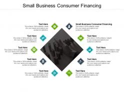 Small business consumer financing ppt powerpoint presentation outline visuals cpb