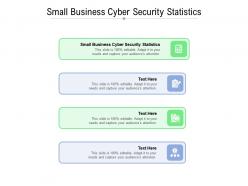 Small business cyber security statistics ppt powerpoint presentation example cpb