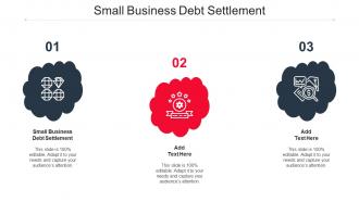 Small Business Debt Settlement Ppt Powerpoint Presentation Layouts Icon Cpb