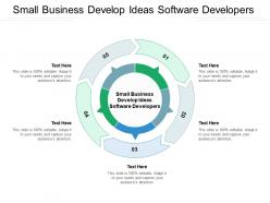 Small business develop ideas software developers ppt powerpoint presentation infographics model cpb