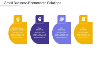 Small business ecommerce solutions ppt powerpoint presentation gallery slideshow cpb