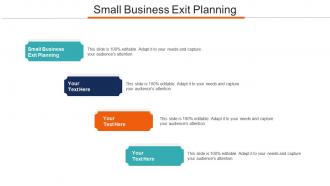 Small Business Exit Planning Ppt Powerpoint Presentation Gallery Example Cpb