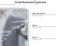 Small business expenses ppt powerpoint presentation portfolio influencers cpb