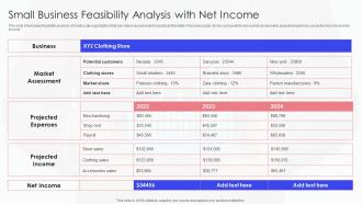 Small Business Feasibility Analysis With Net Income