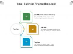 Small business finance resources ppt powerpoint presentation outline graphic images cpb