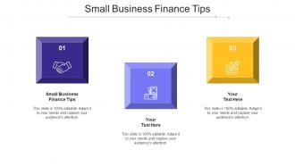 Small Business Finance Tips Ppt Powerpoint Presentation Infographics Cpb