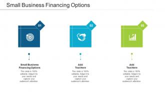 Small Business Financing Options Ppt Powerpoint Presentation Ideas Graphics Tutorials Cpb