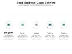 Small business goals software ppt powerpoint presentation show cpb
