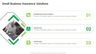 Small Business Insurance Solutions In Powerpoint And Google Slides Cpb