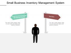 Small business inventory management system ppt infographics clipart cpb