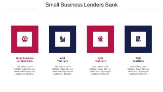 Small Business Lenders Bank Ppt Powerpoint Presentation Pictures Outline Cpb