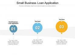 Small business loan application ppt powerpoint presentation pictures skills cpb