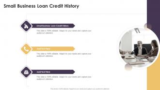 Small Business Loan Credit History In Powerpoint And Google Slides Cpb
