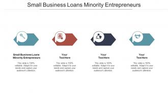 Small business loans minority entrepreneurs ppt powerpoint presentation file topics cpb