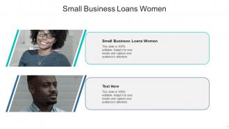 Small business loans women ppt powerpoint presentation ideas images cpb
