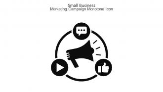 Small Business Marketing Campaign Monotone Icon In Powerpoint Pptx Png And Editable Eps Format