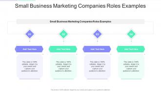 Small Business Marketing Companies Roles Examples In Powerpoint And Google Slides Cpb