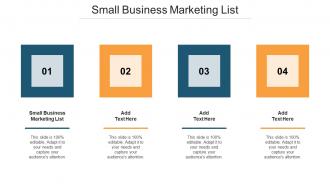 Small Business Marketing List Ppt Powerpoint Presentation Gallery Rules Cpb