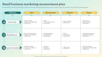 Small Business Marketing Measurement Plan