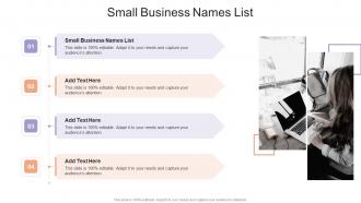 Small Business Names List In Powerpoint And Google Slides Cpb